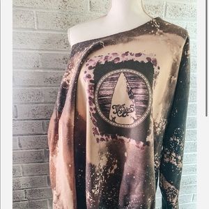 Tyler Childers Bleach Off The Shoulder Sweatshirt